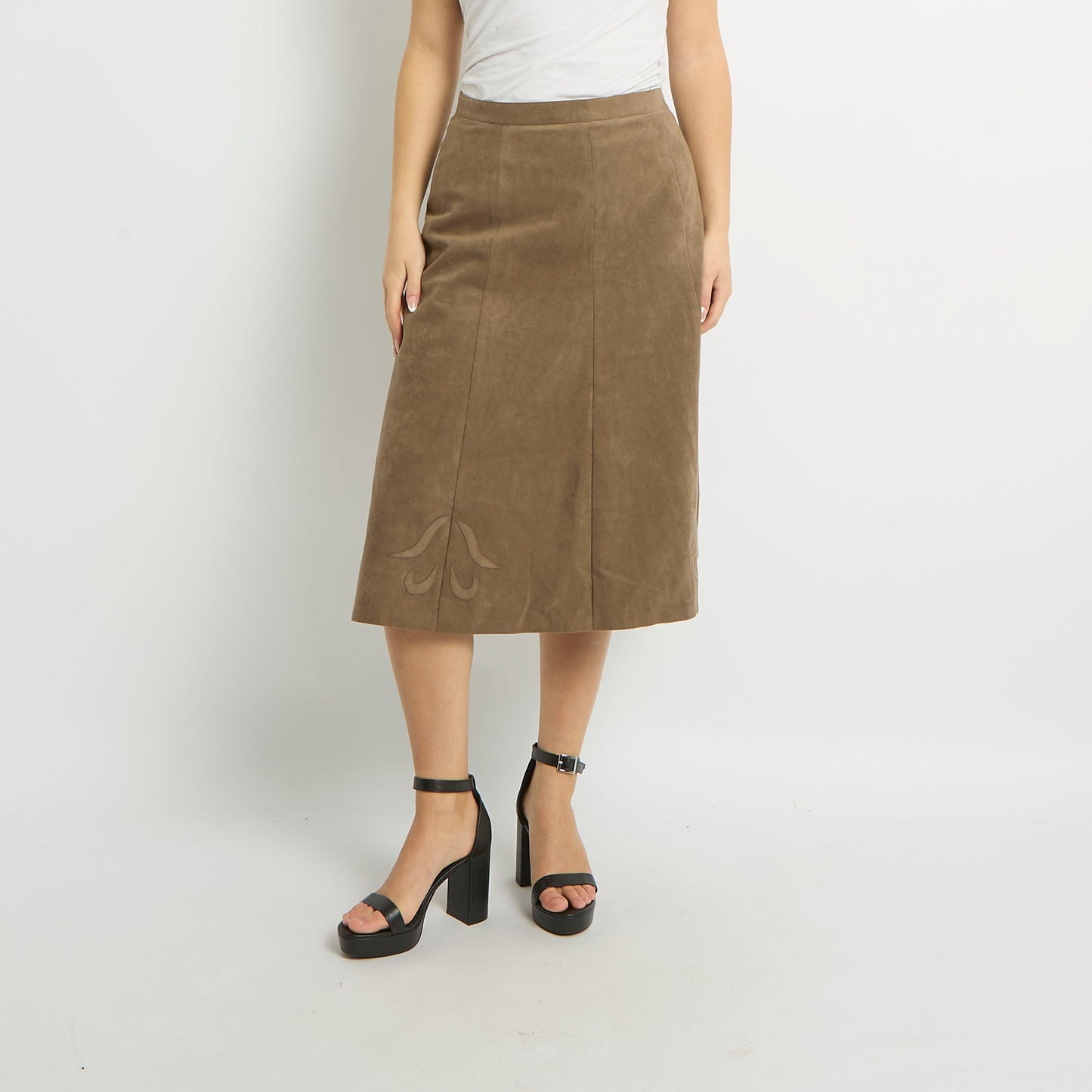 Suede Maxi Skirt - UK 12