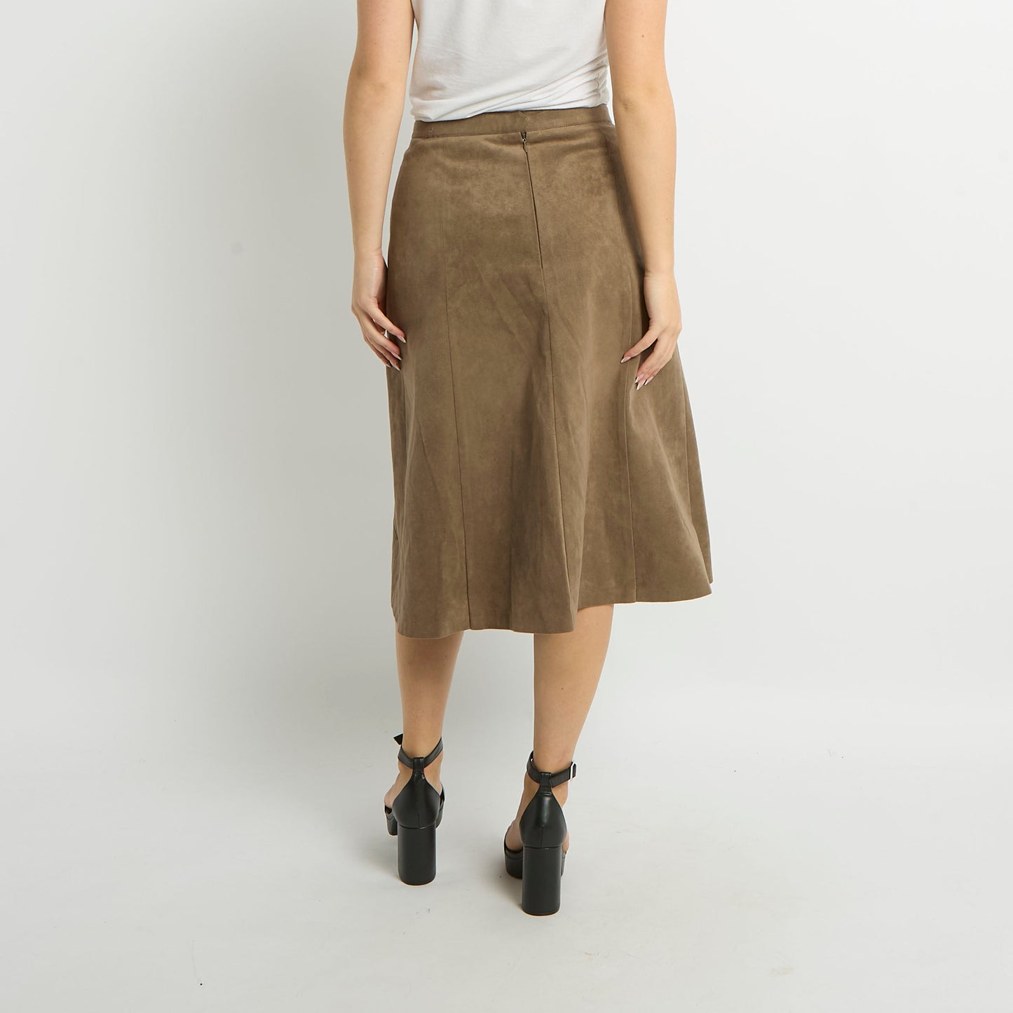 Suede Midi Skirt - UK 12