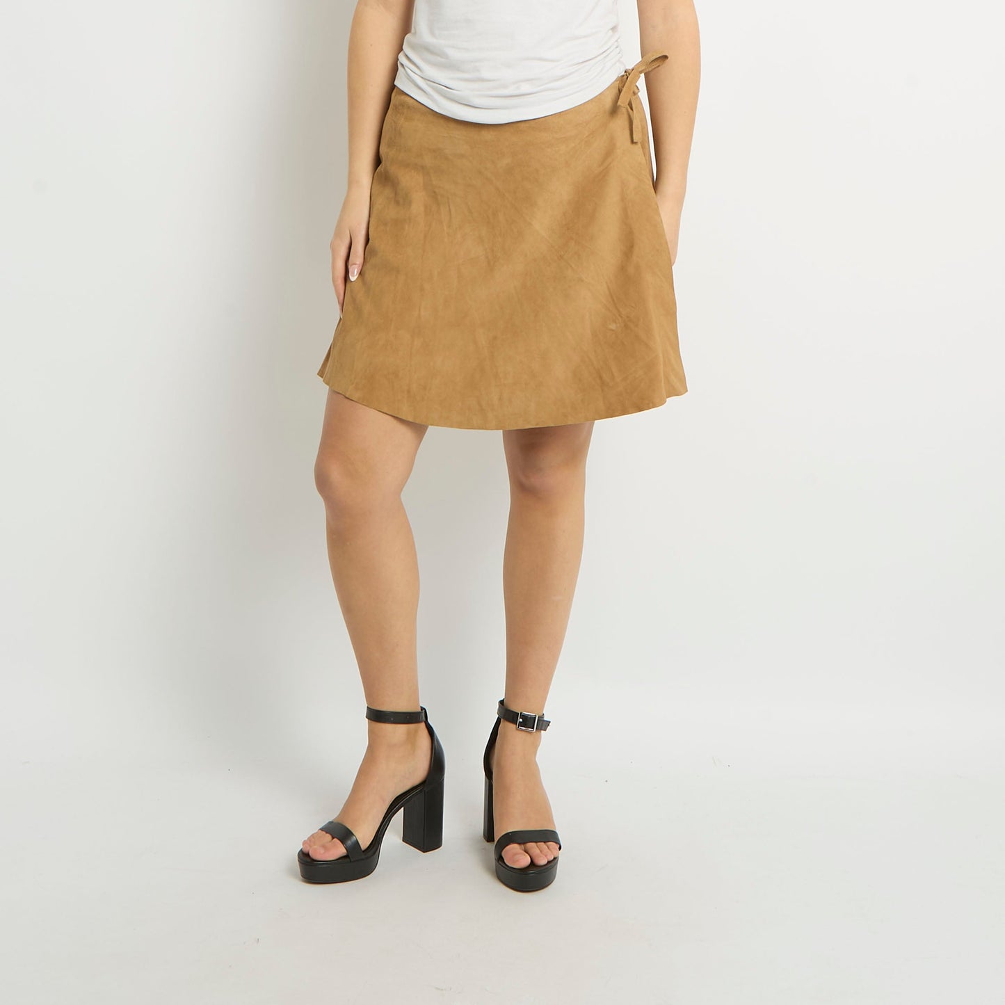 Suede Mini Skirt - UK 12