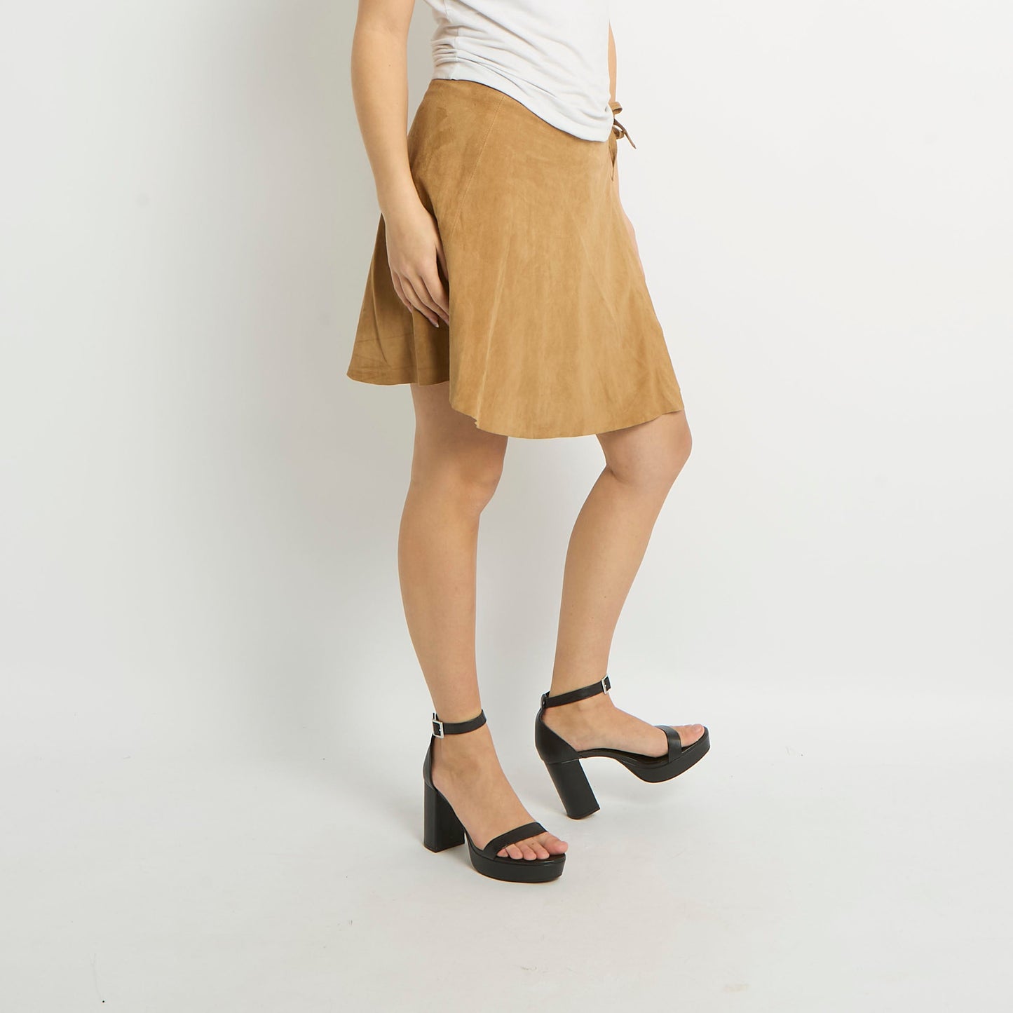 Suede Mini Skirt - UK 12