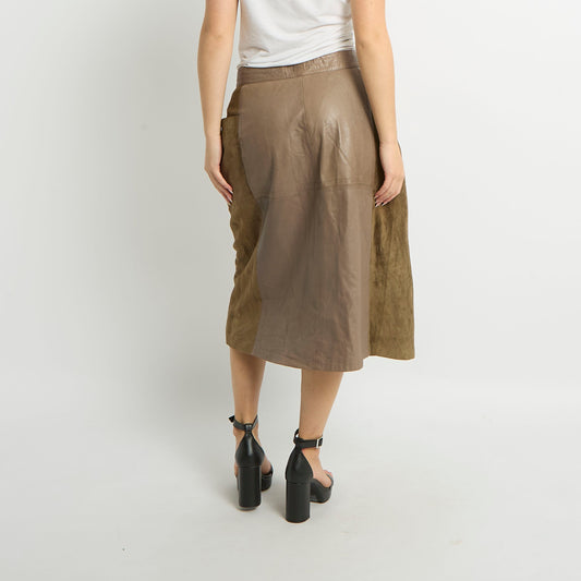 Suede Maxi Skirt - UK 12