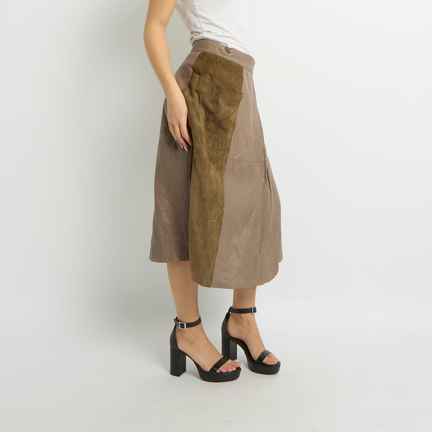 Suede Maxi Skirt - UK 12