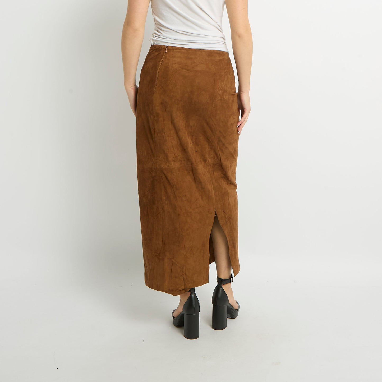 Suede Maxi Skirt - UK 12