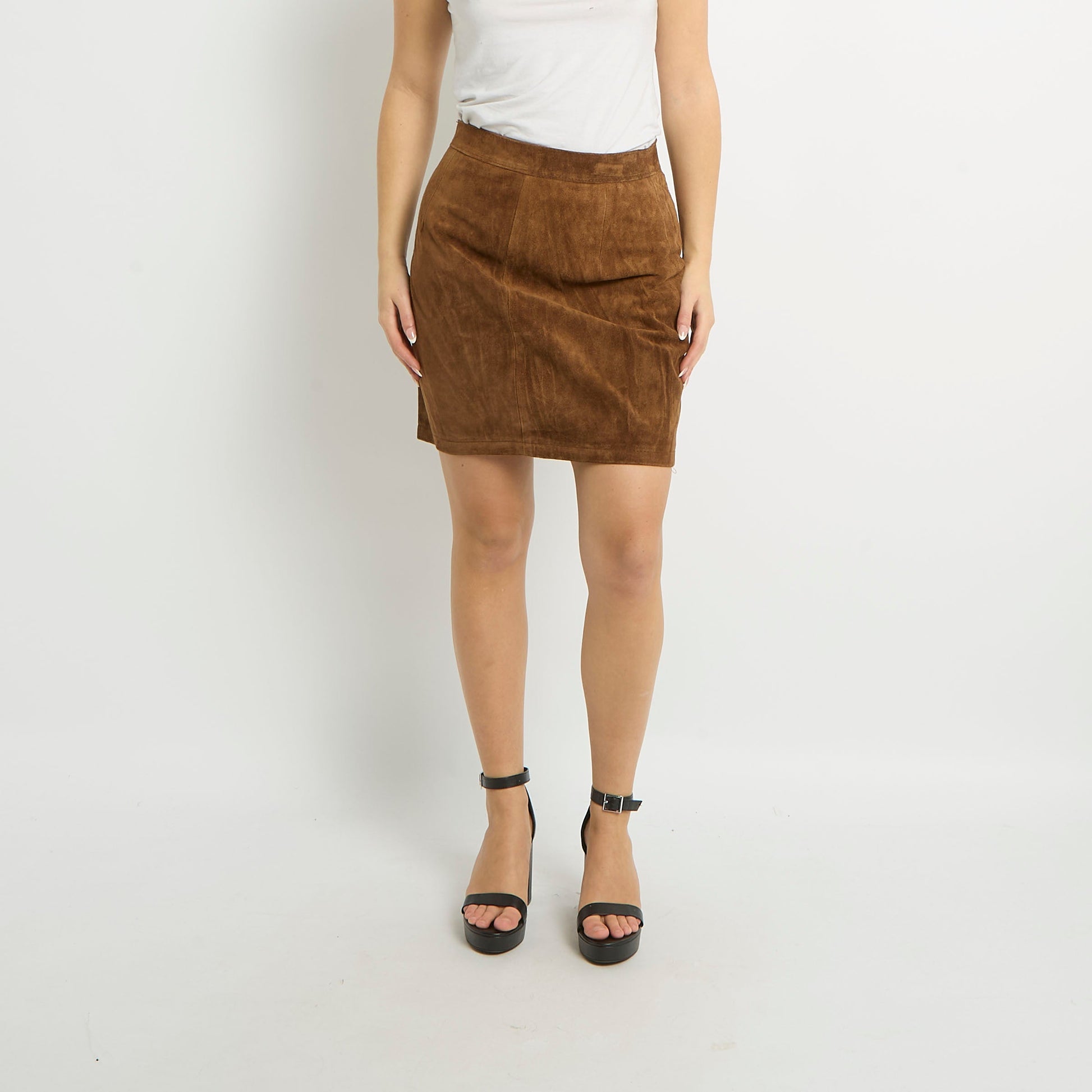 Suede Mini Skirt - UK 12