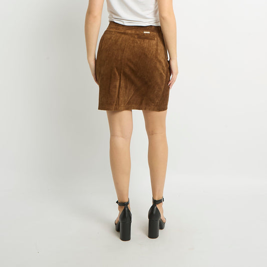 Suede Mini Skirt - UK 12