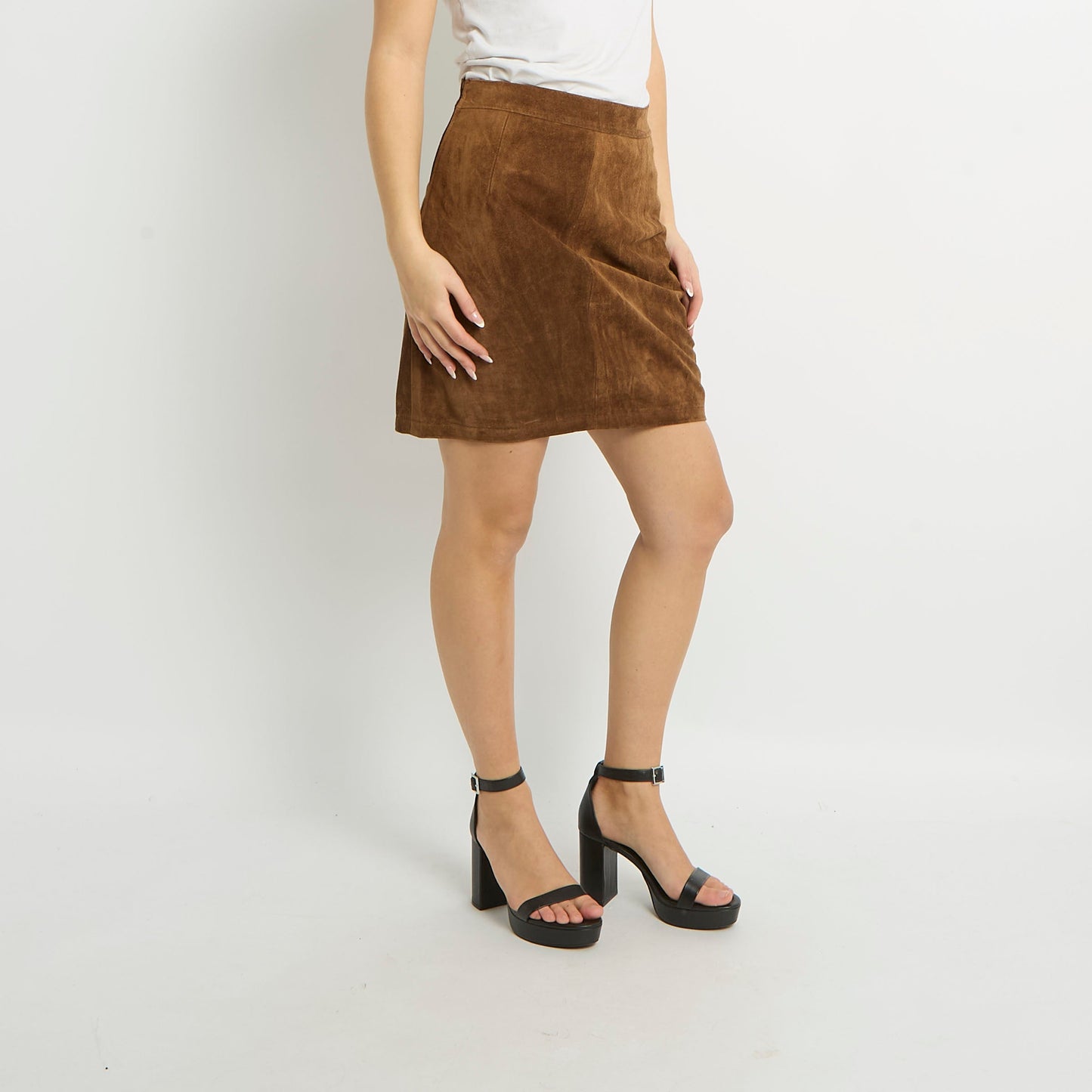 Suede Mini Skirt - UK 12