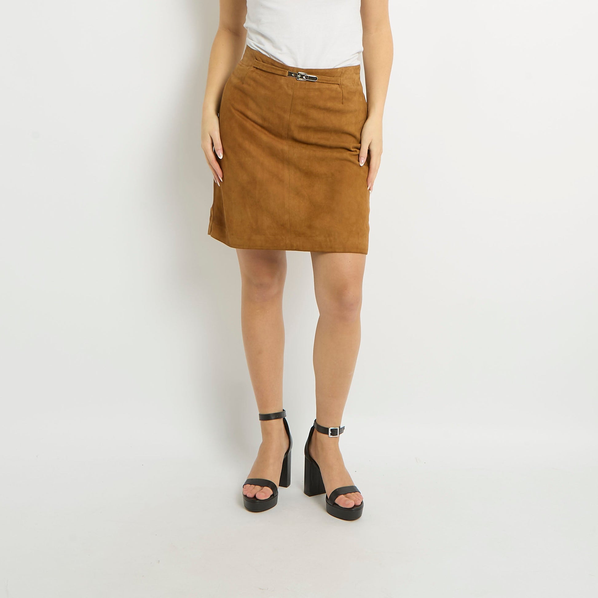 Suede Mini Skirt - UK 12