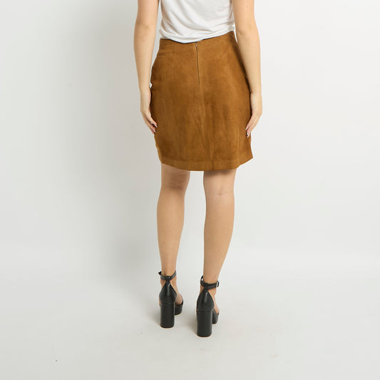 Suede Mini Skirt - UK 12