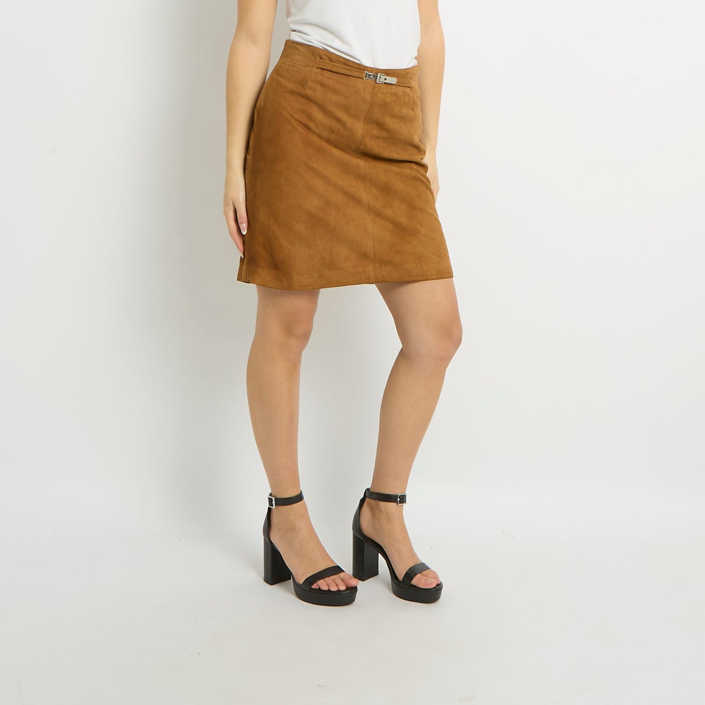 Suede Mini Skirt - UK 12