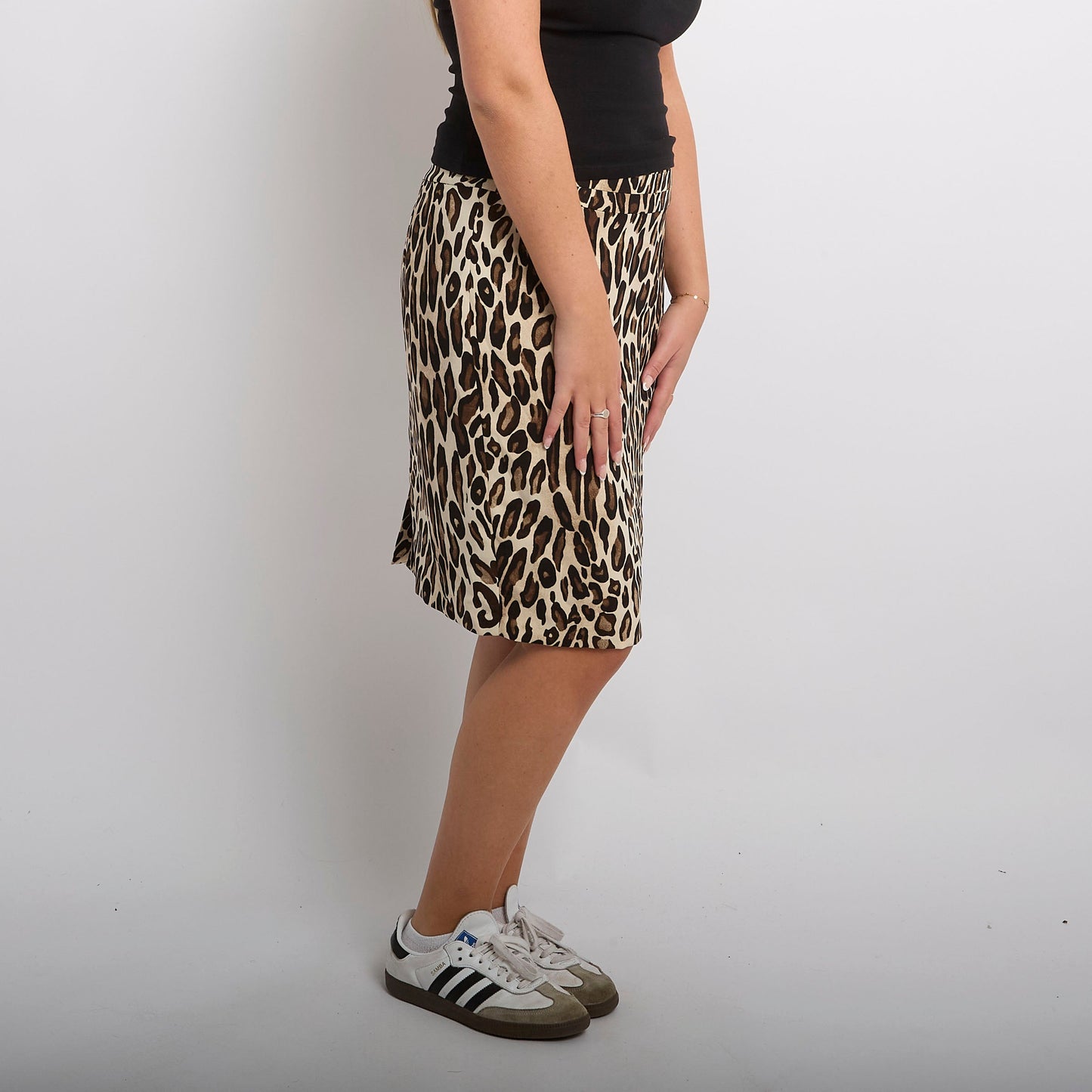 Leopard  Knee Length Skirt - UK 14