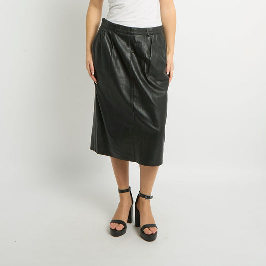 Leather Maxi Skirt - UK 14