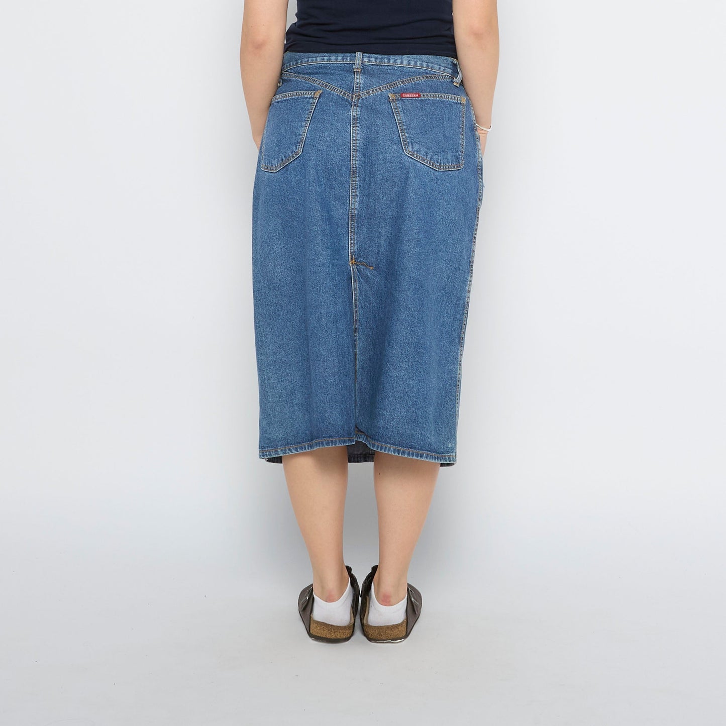 Carrera Denim Midi Pencil Skirt - UK 14