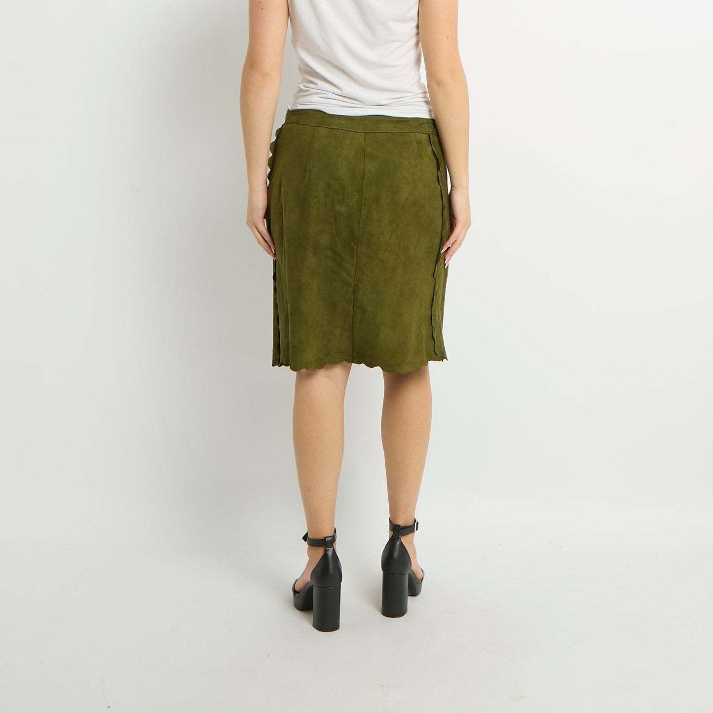 Suede Midi Skirt - UK 14