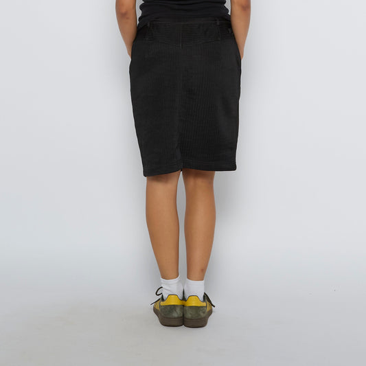 Zip Pocket  Stripe Knee Length Skirt - W30" L22"