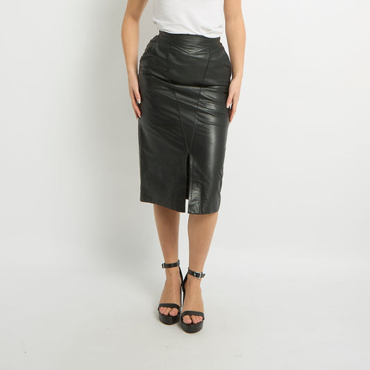 Leather Maxi Skirt - UK 6