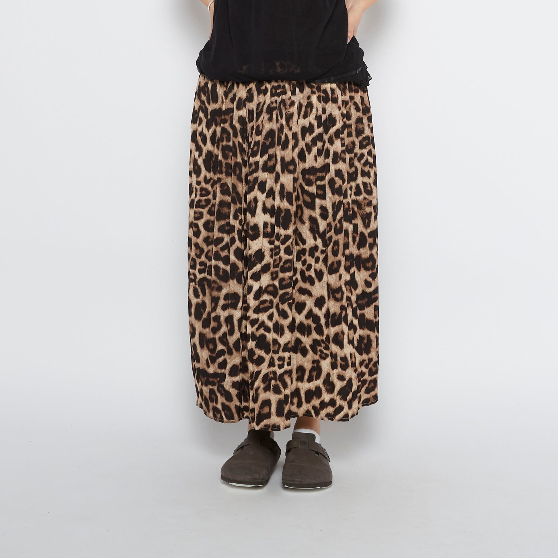 Leopard Print Midi Skirt - UK 6