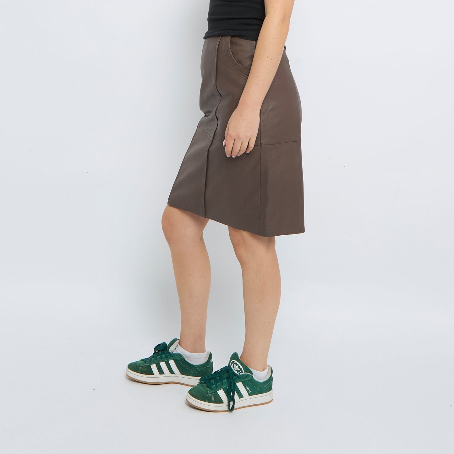 Leather Pencil Skirt - UK 6