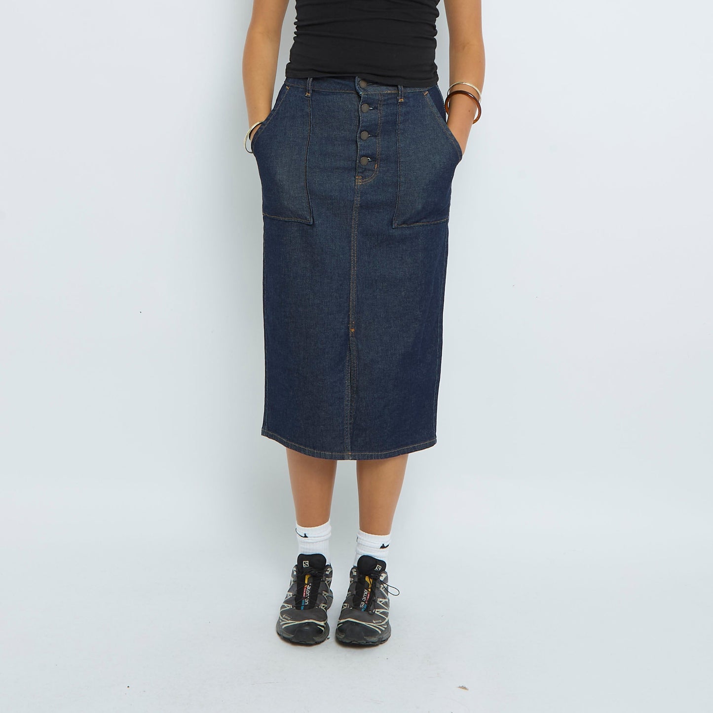 Denim Midi Skirt - UK 6