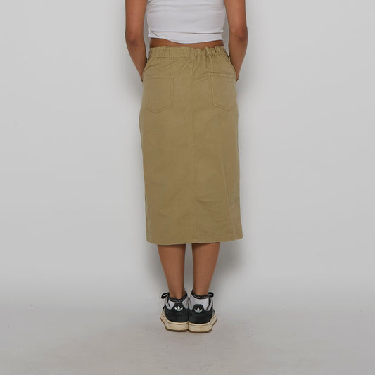 Utility Pocket Twill Midi Skirt - UK 8