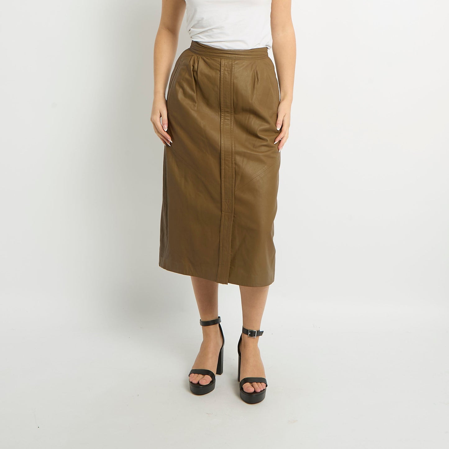 Leather Maxi Skirt - UK 08