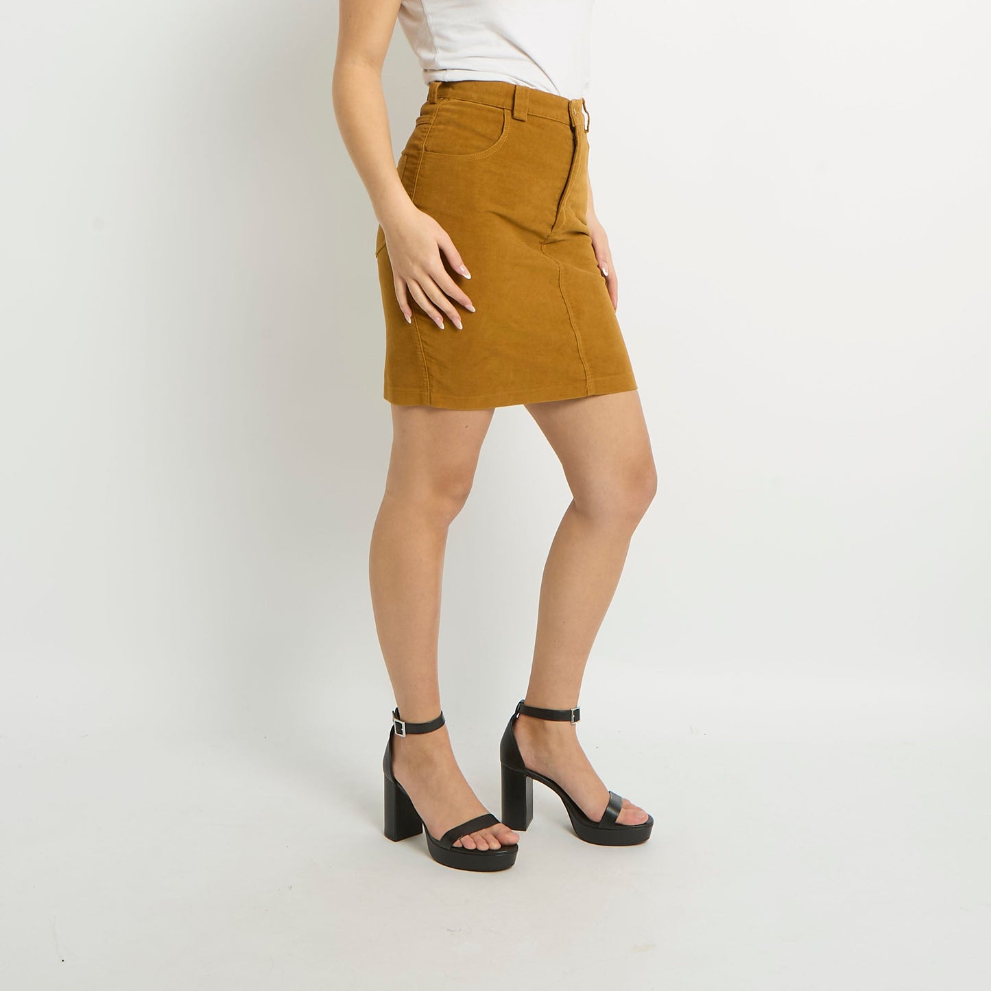 Suede Mini Skirt - UK 8