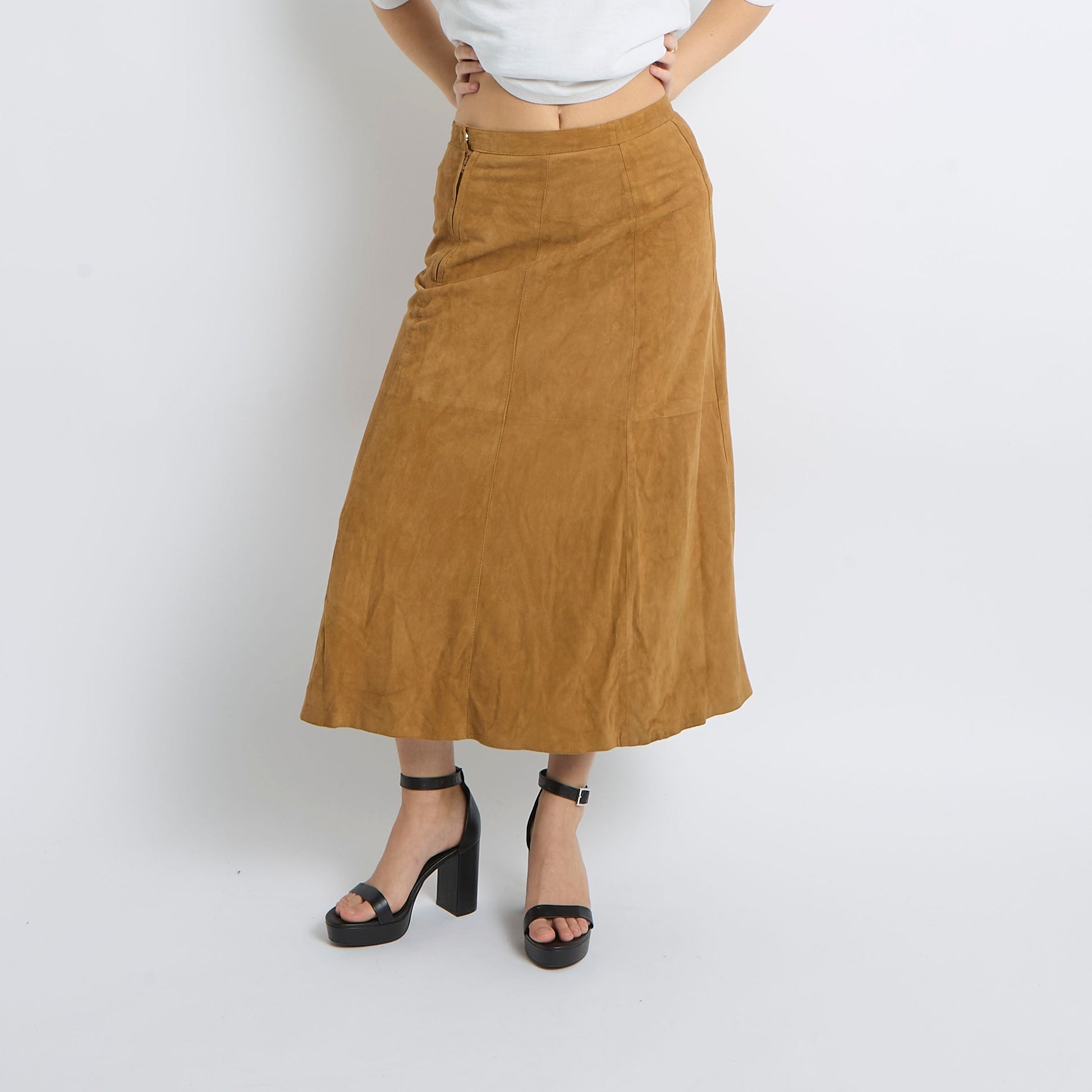 Suede Maxi Skirt - UK 8