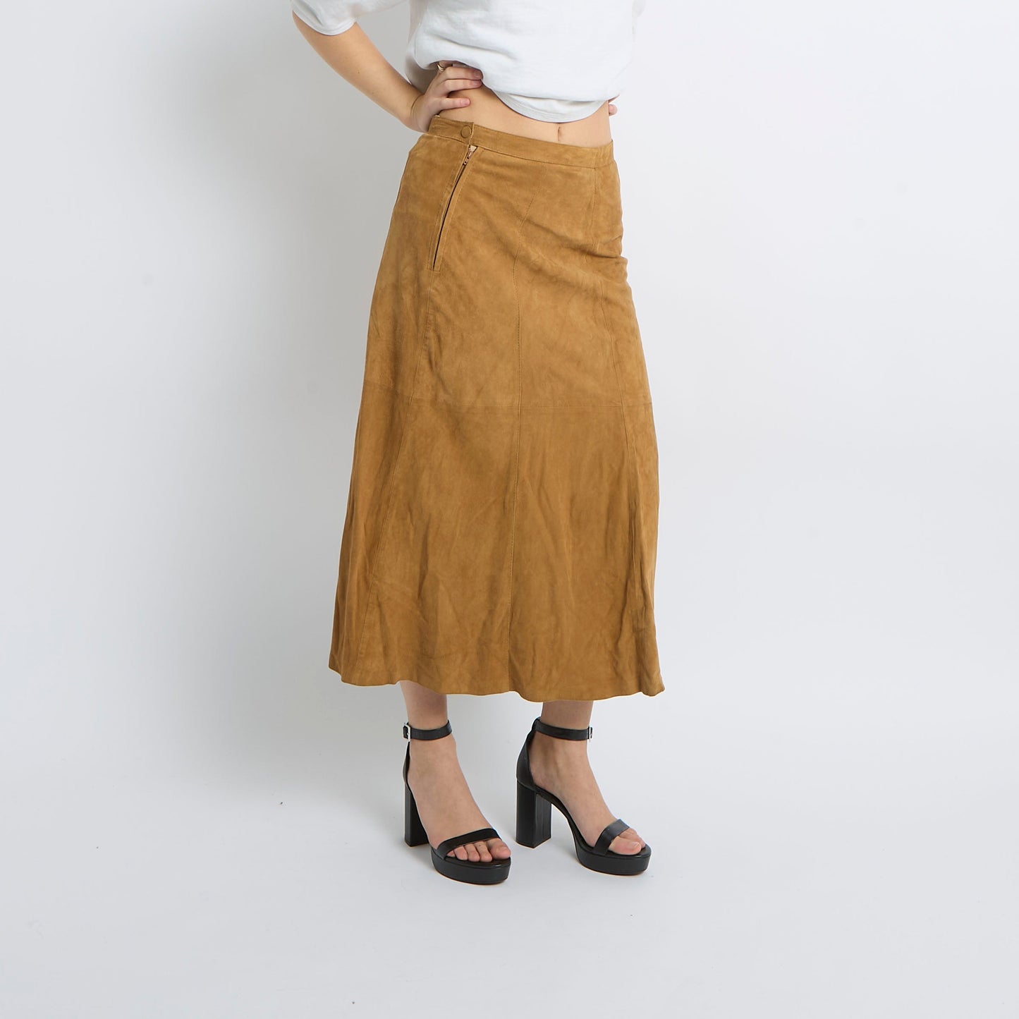 Suede Maxi Skirt - UK 8