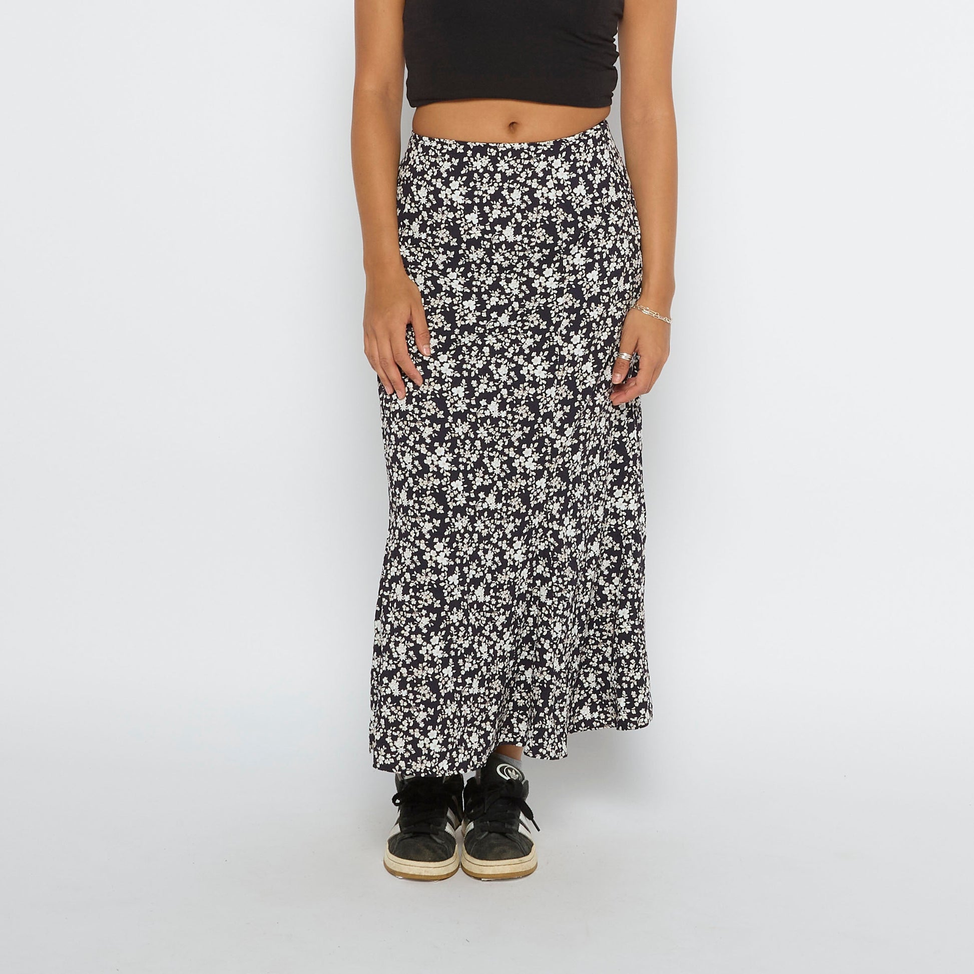 Floral Print Midi Skirt - UK 8