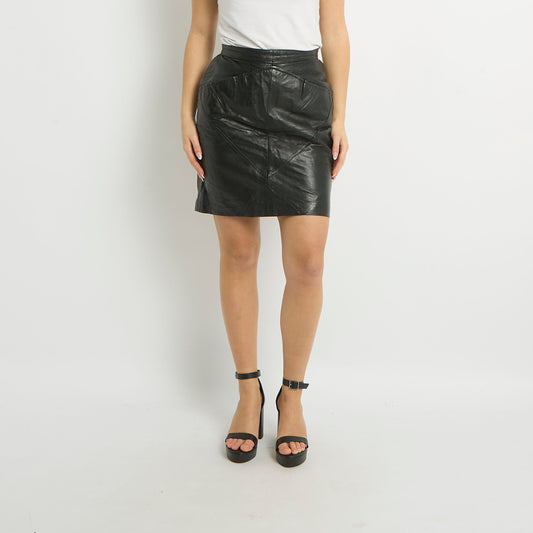 Leather Mini Skirt - UK 8