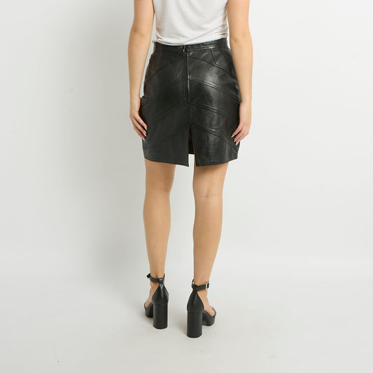 Leather Mini Skirt - UK 8