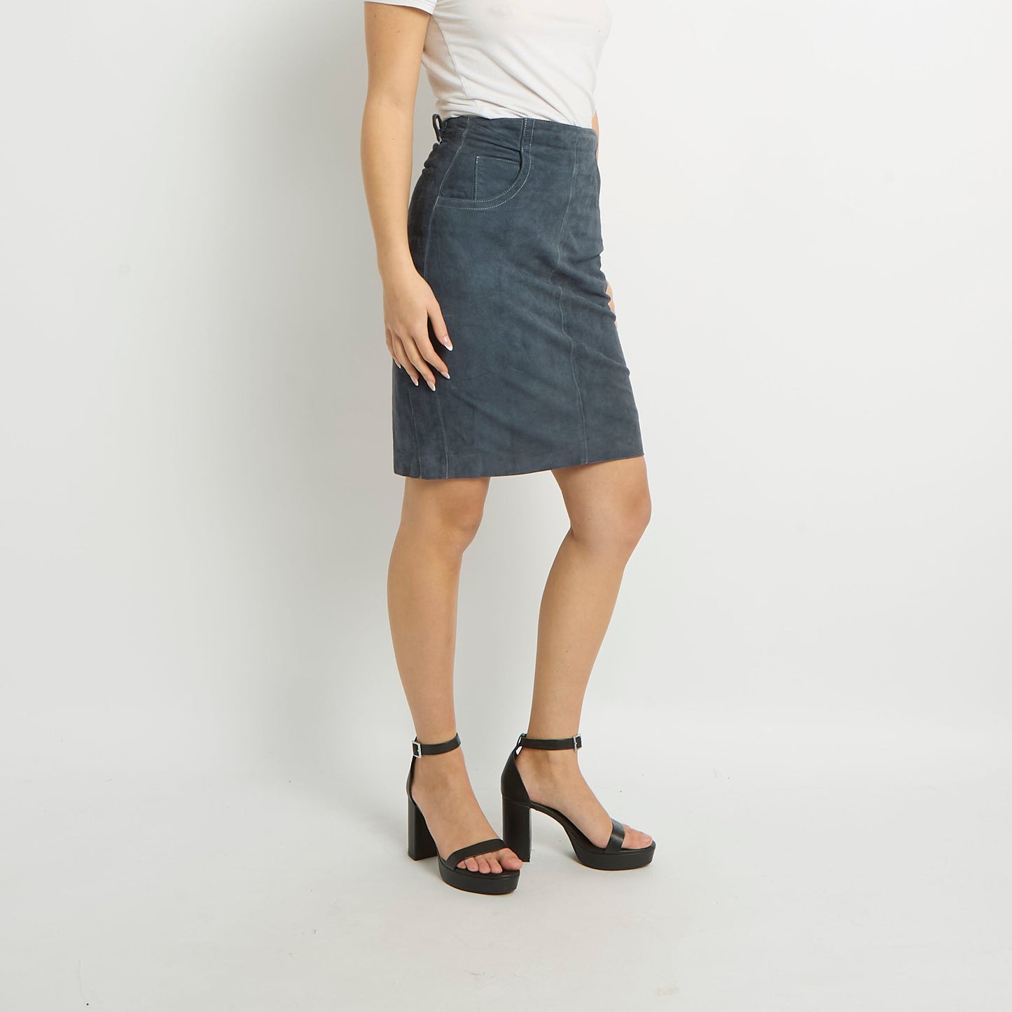 Suede Mini Skirt - UK 8