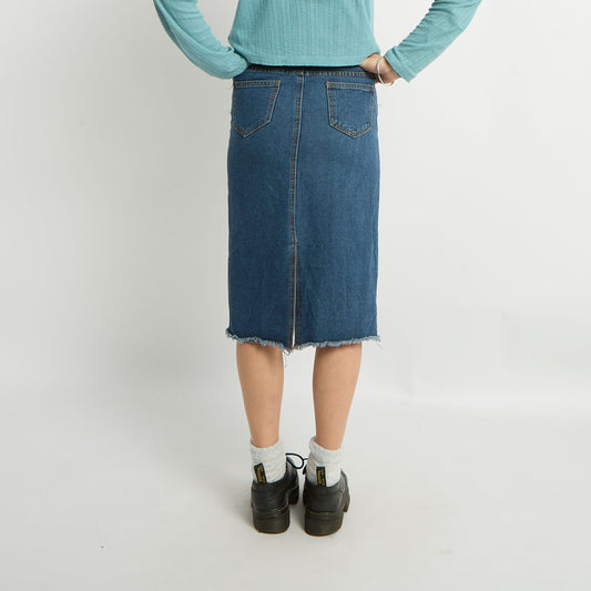 Denim Midi Skirt - UK 8