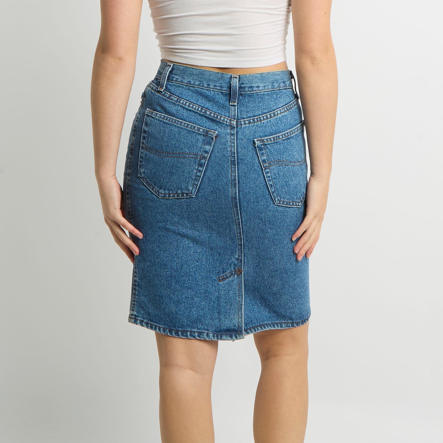 Denim Midi Skirt - UK 8