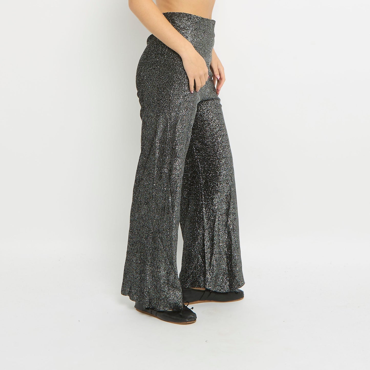 Sparkly Elasticated Waist Maxi Skirt - UK 8