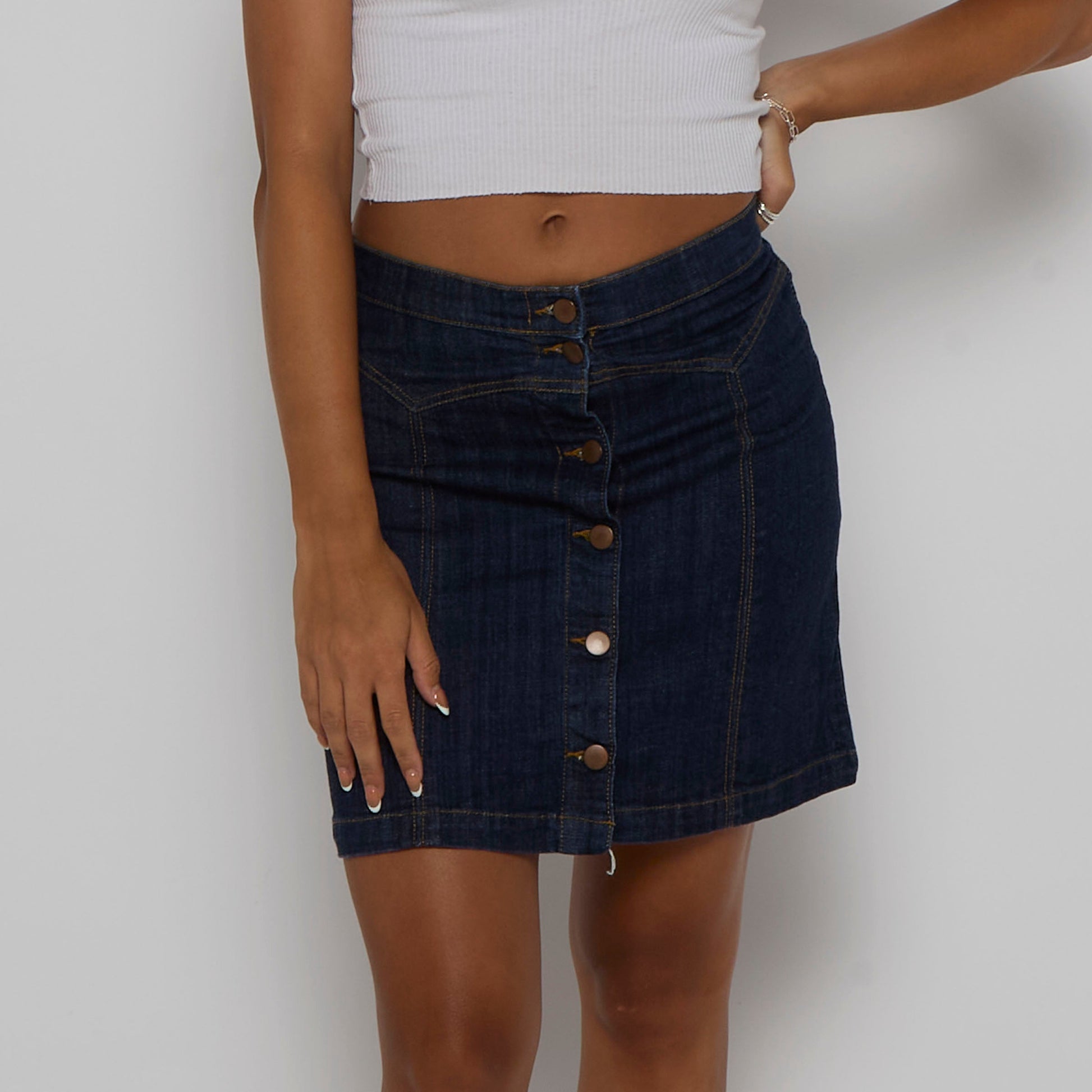 Mini Denim Skirt - UK 8