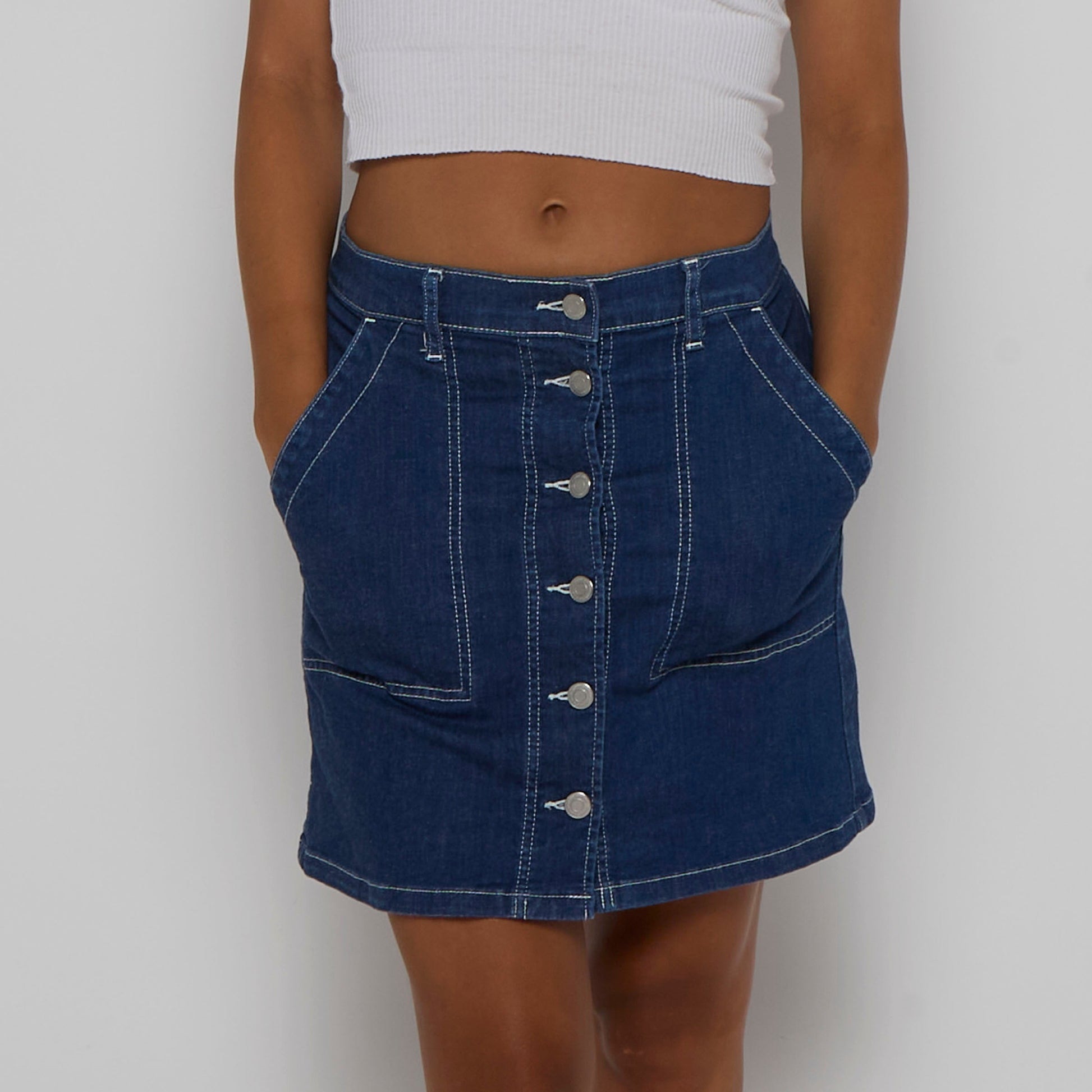 Mini Denim Skirt - UK 8