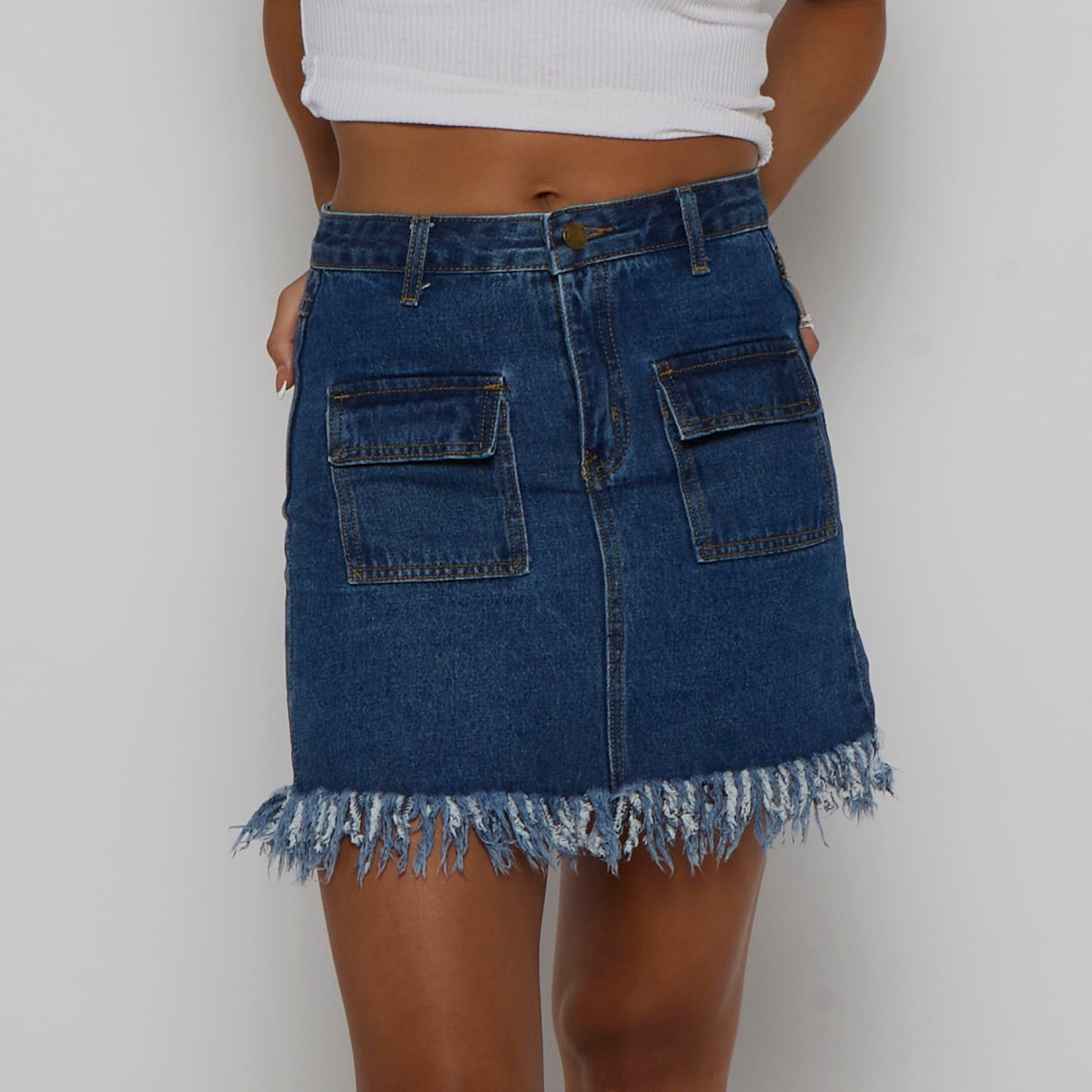 Mini Denim Skirt - UK 8