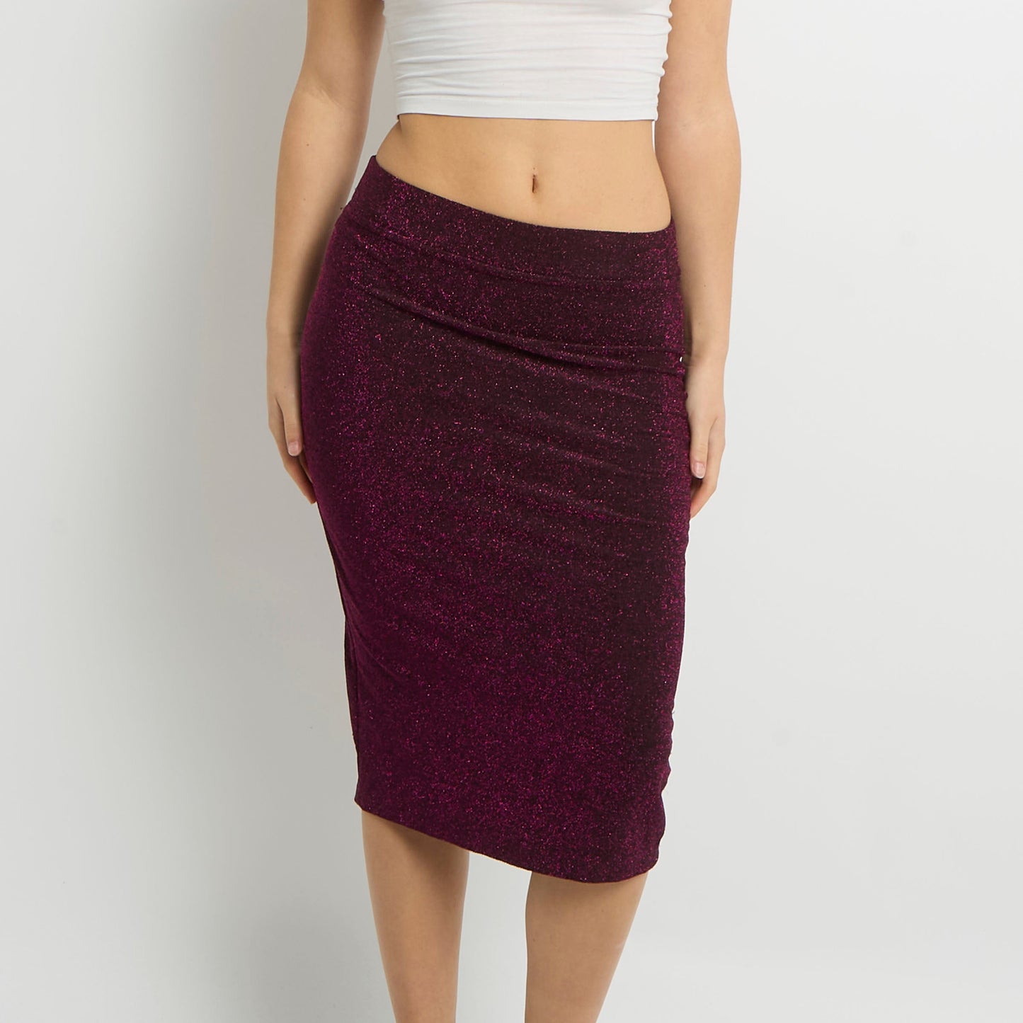 Sparkly Bodycon Midi Skirt - UK 8