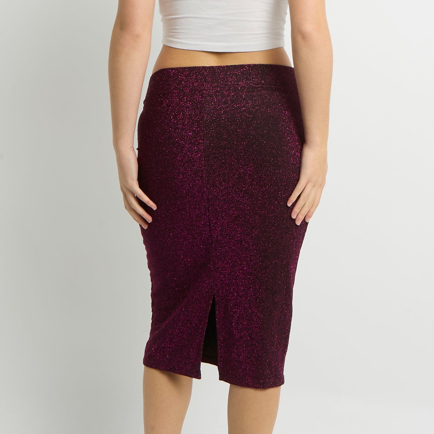 Sparkly Bodycon Midi Skirt - UK 8