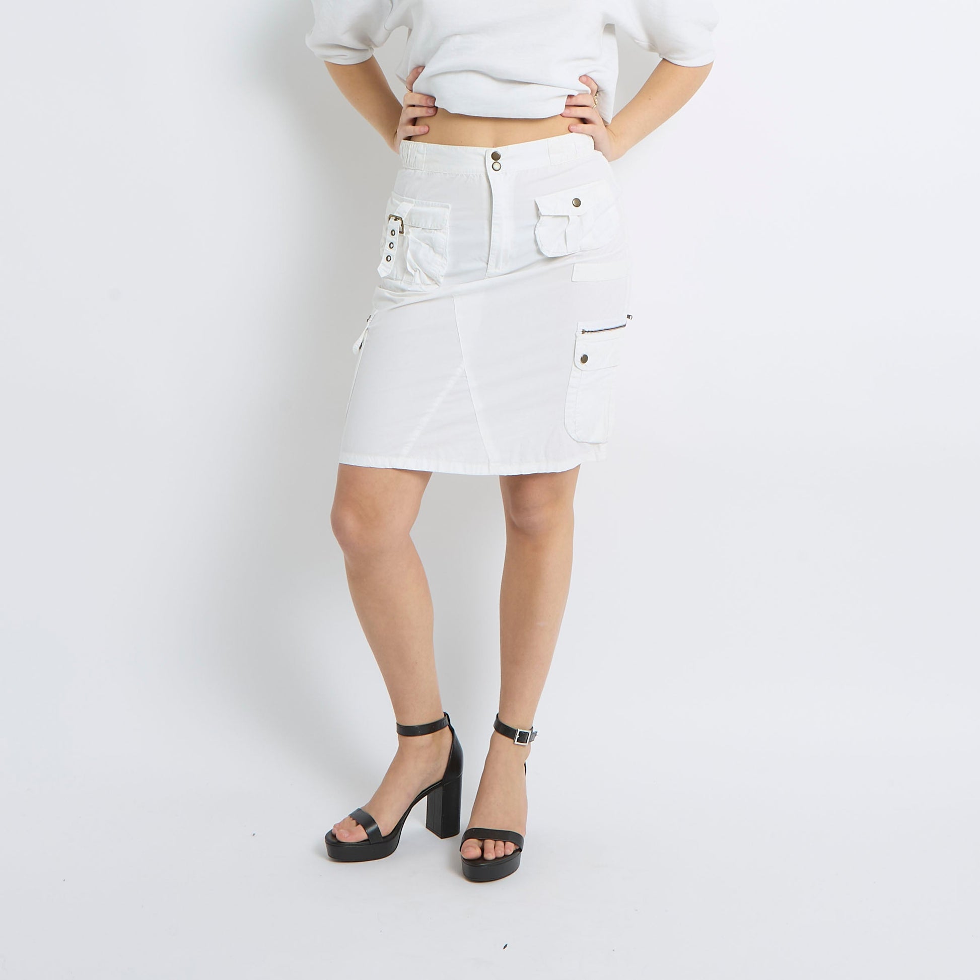 Buckle Detail Cargo Skirt - UK 8