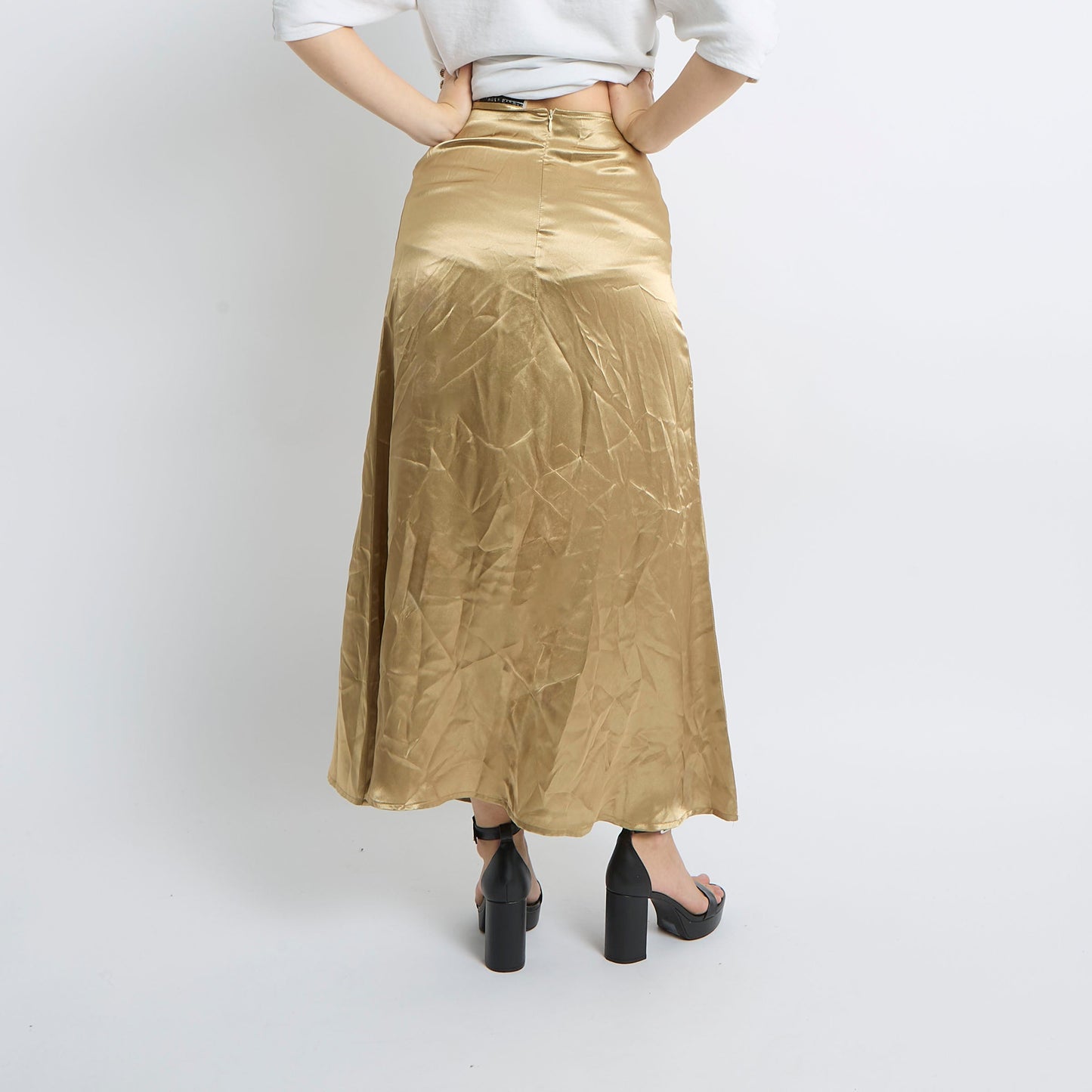 Satin Maxi Skirt - UK 8