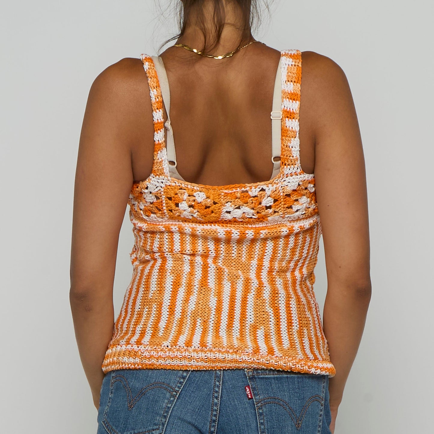 Crochet Knit Vest Top - UK 4