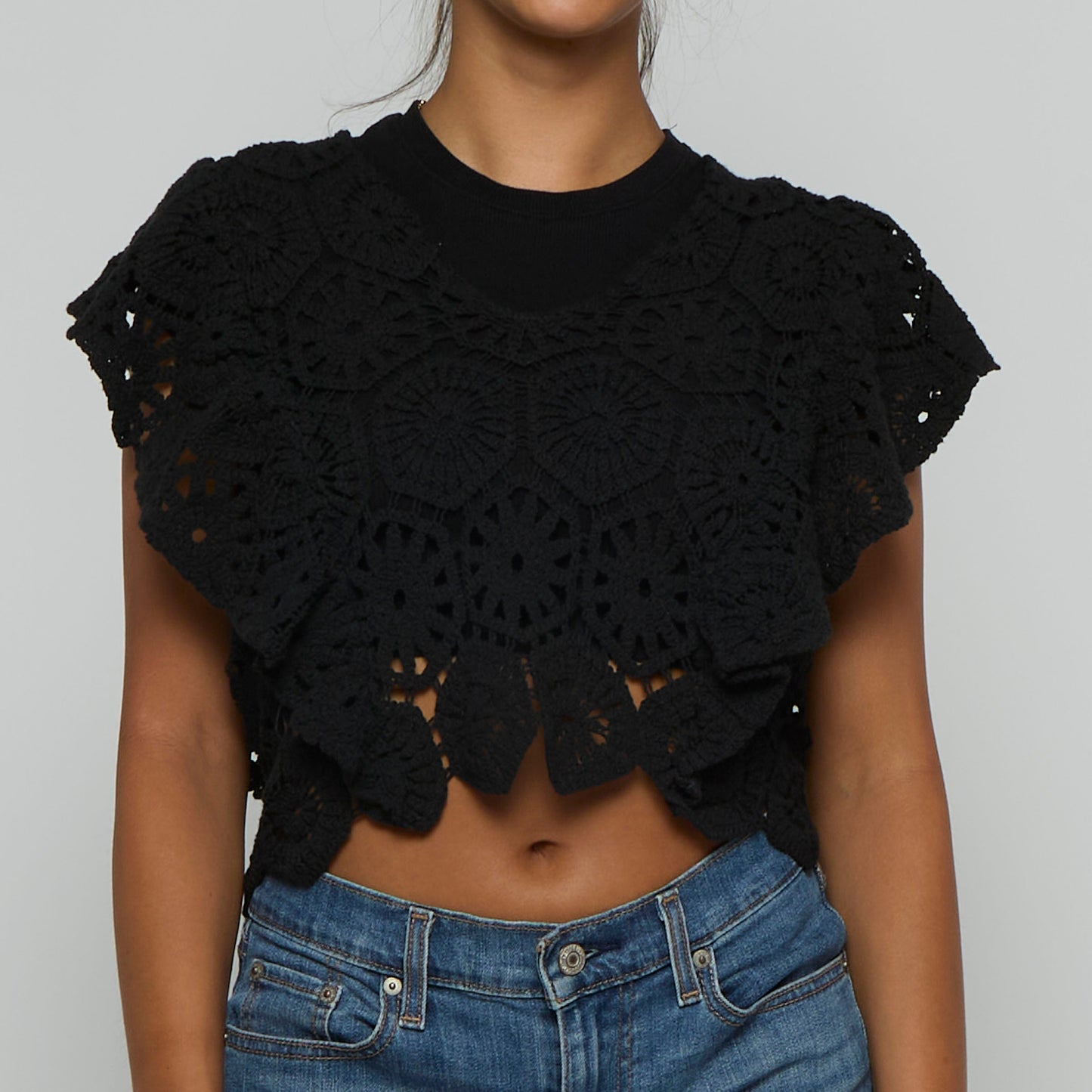 Crochet Ruffled Top - UK 6