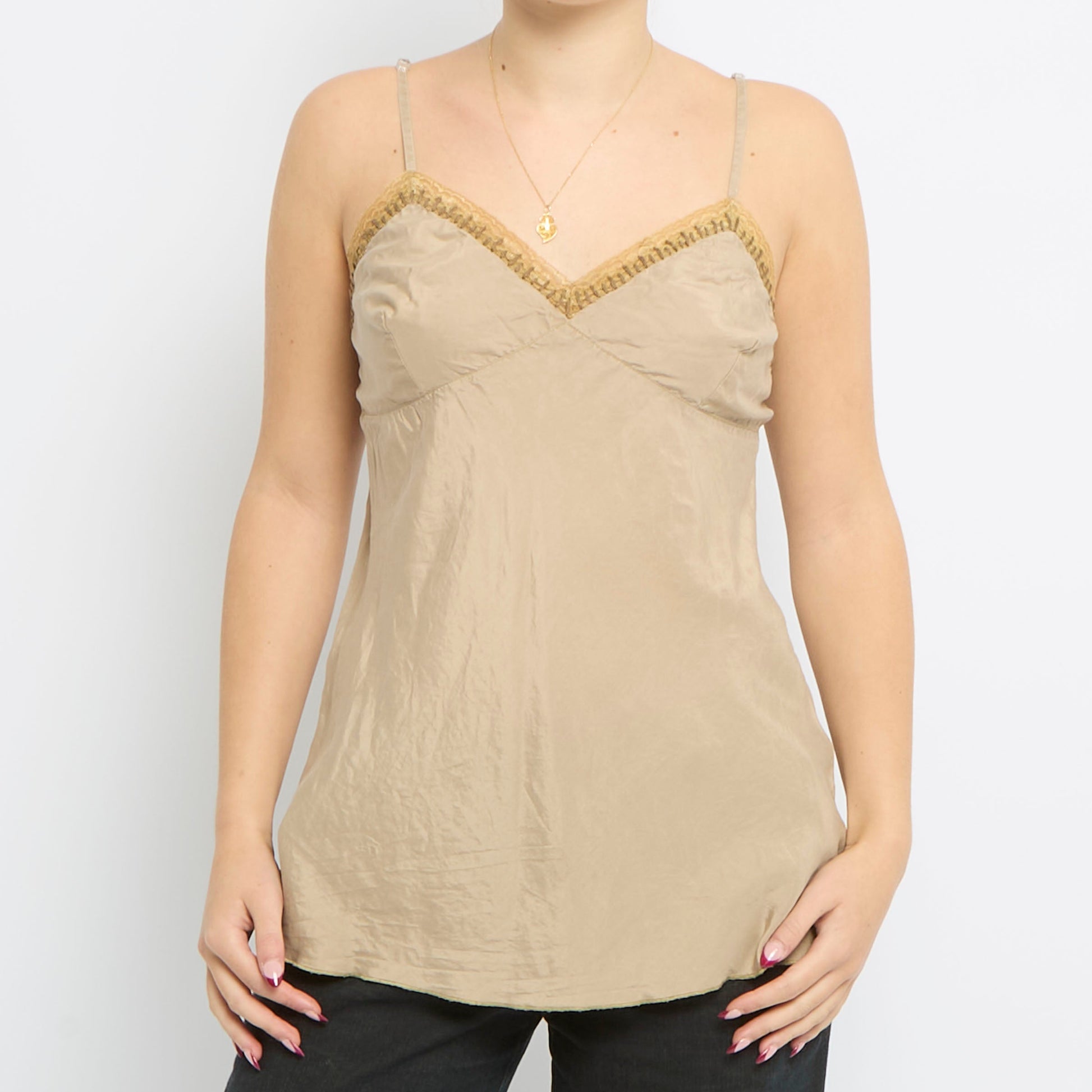 Stitch Detail Strappy Camisole - UK 10