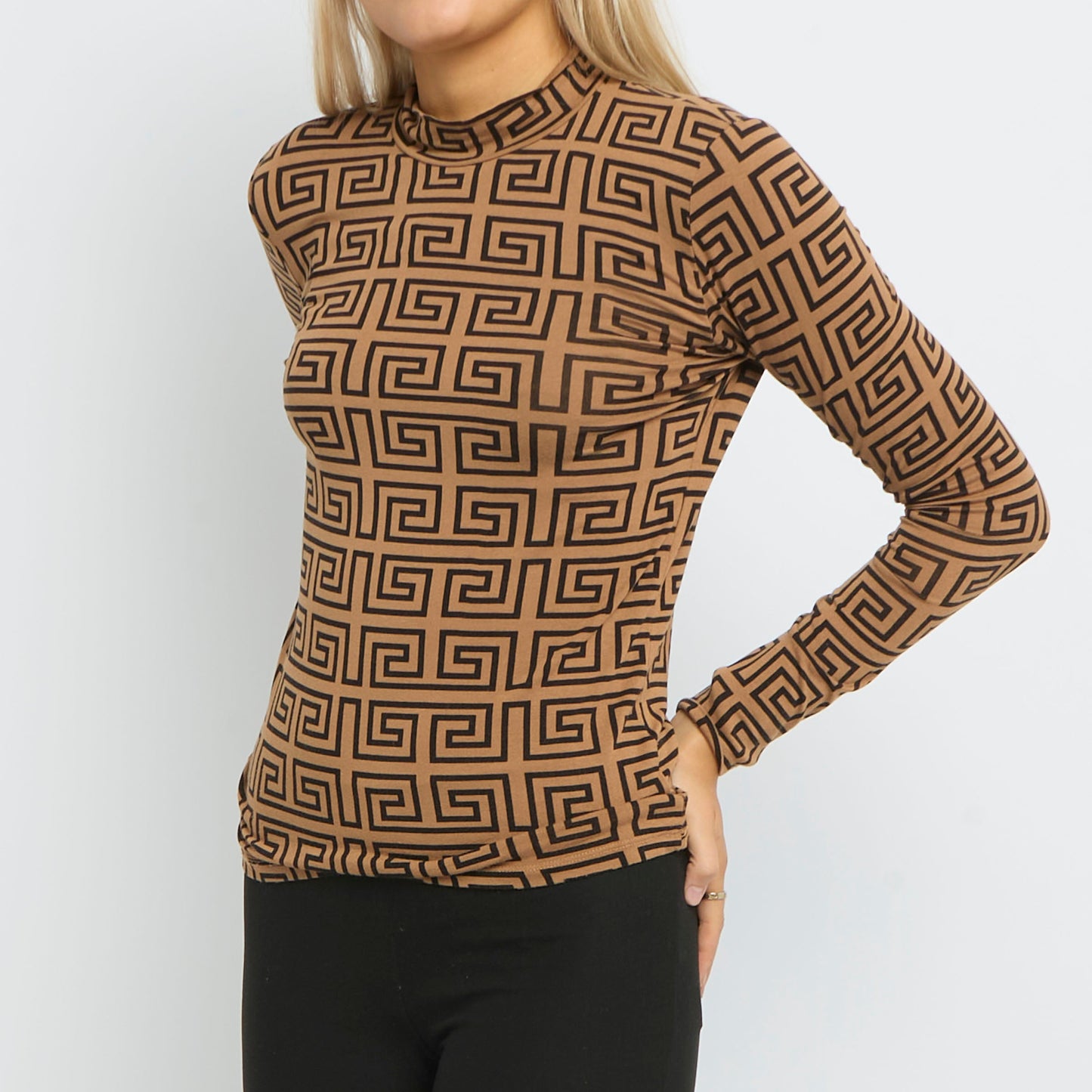 Aztec Turtle Neck Top - UK 10