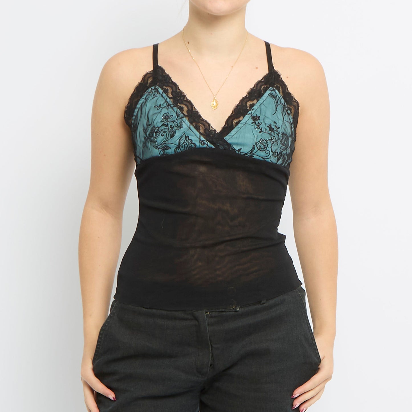 Strappy Frill Detail Top - UK 10