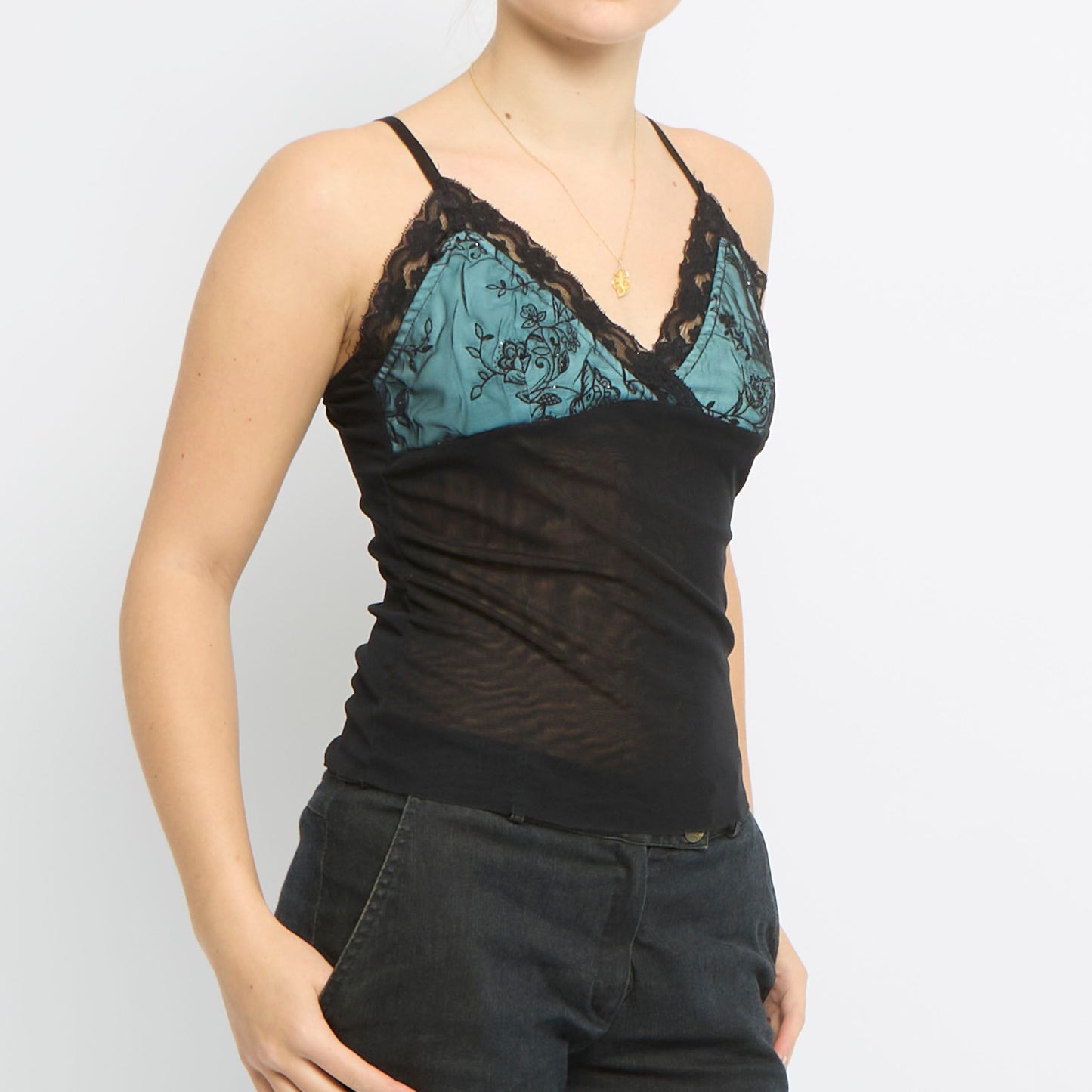 Strappy Frill Detail Top - UK 10