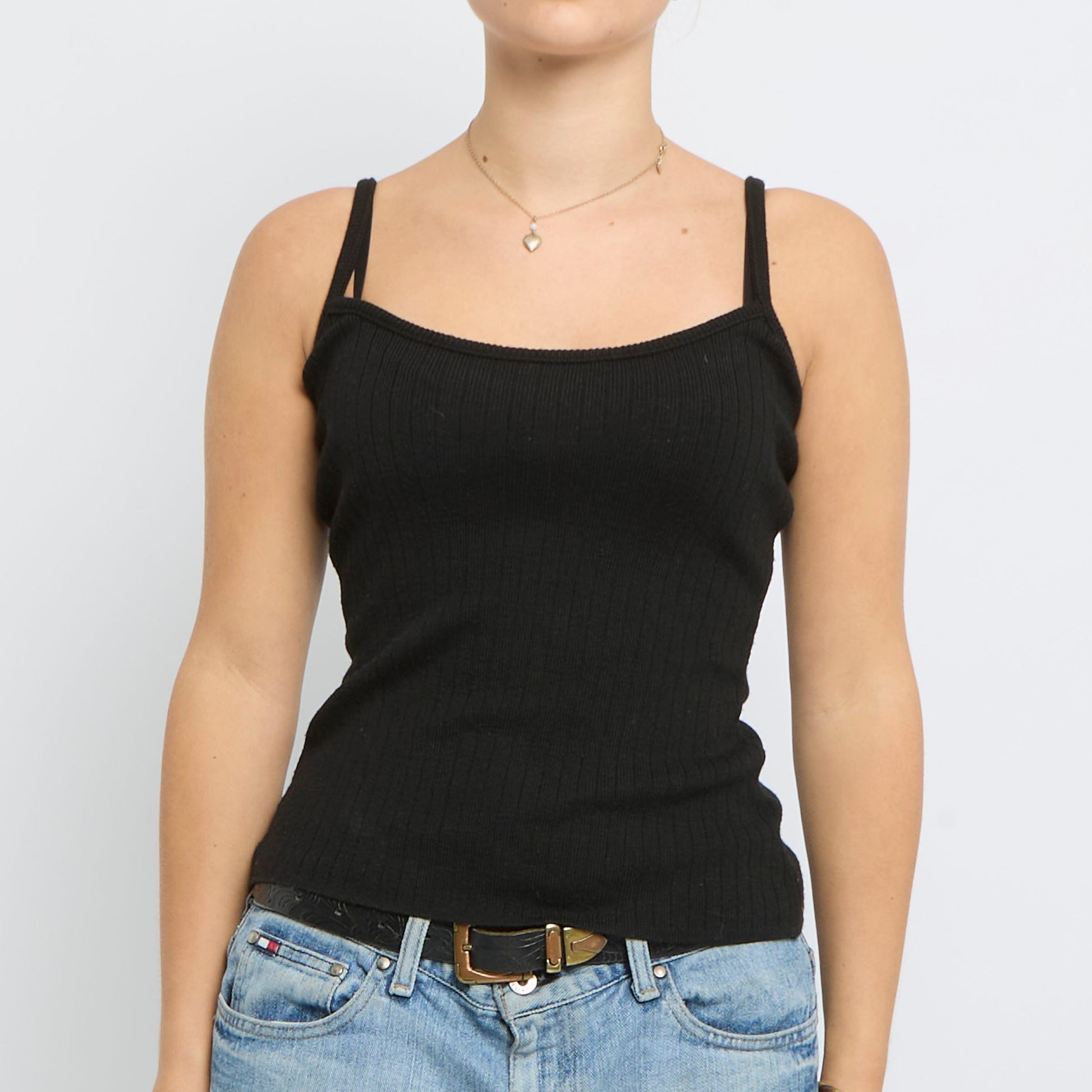 Ribbed Strappy Top - UK 10