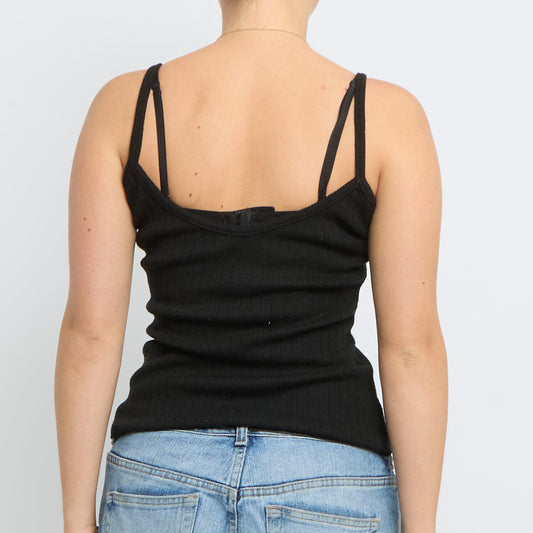 Ribbed Strappy Top - UK 10