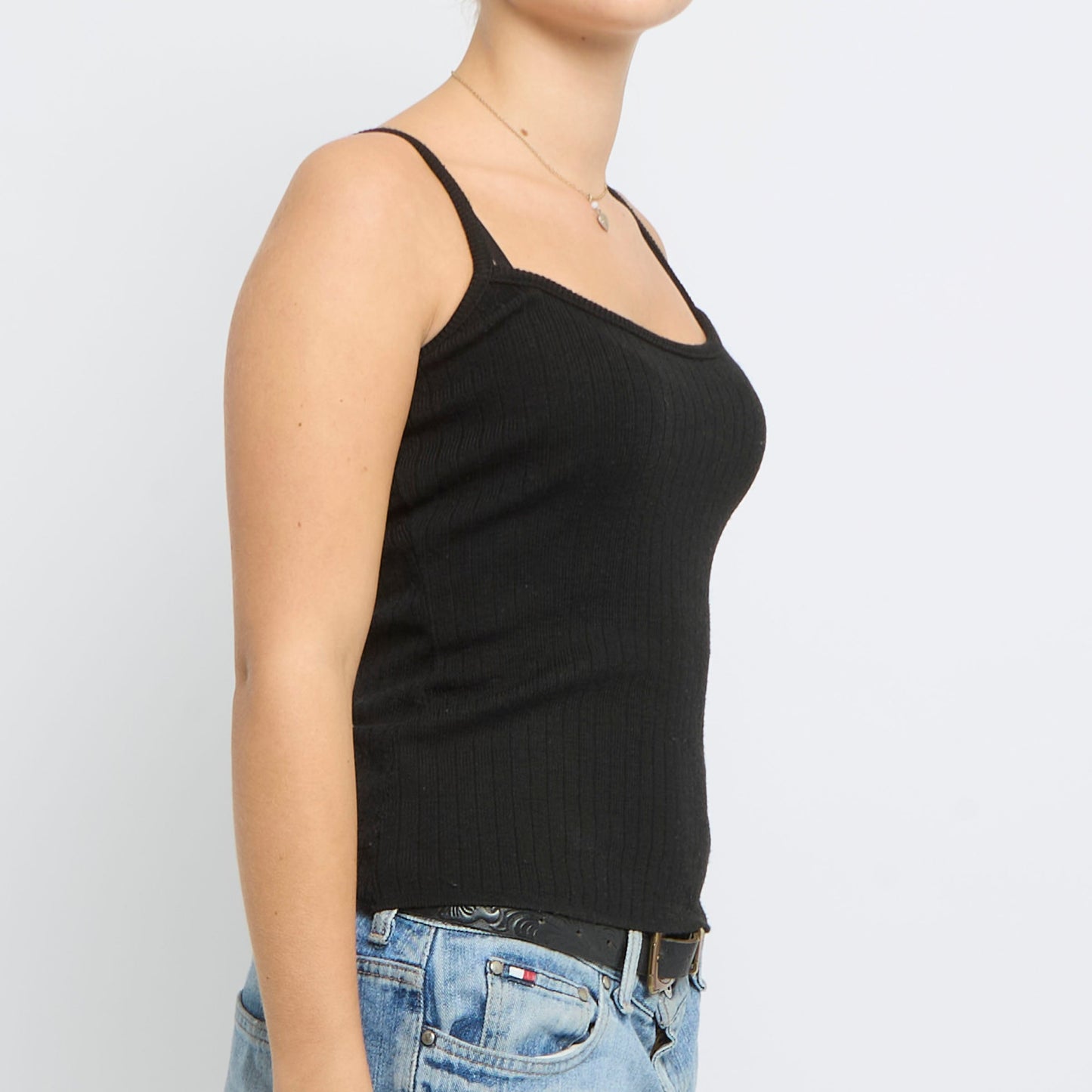 Ribbed Strappy Top - UK 10